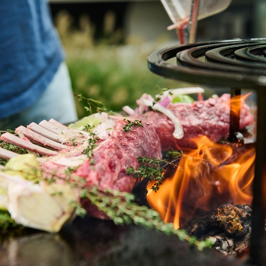 Hohe Feuerschale 75 aus Cortenstahl