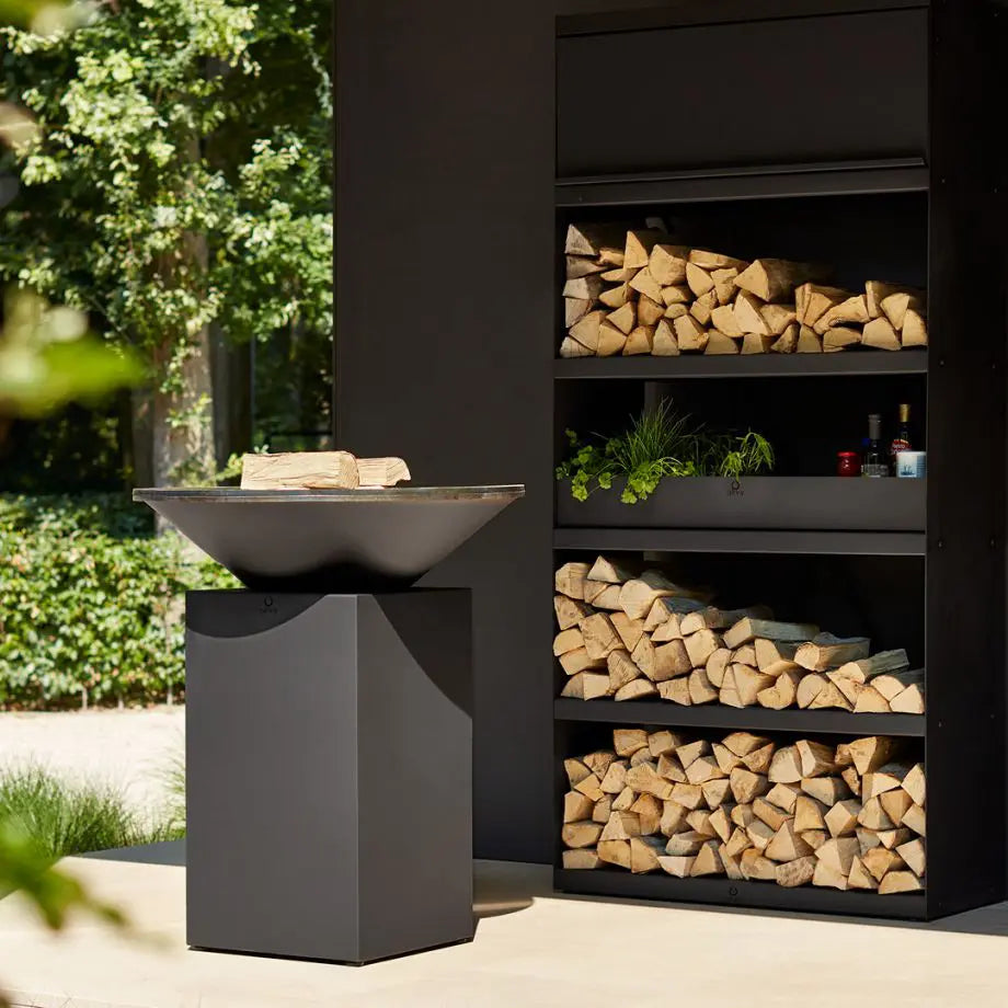 Fire wood Storage Black 100