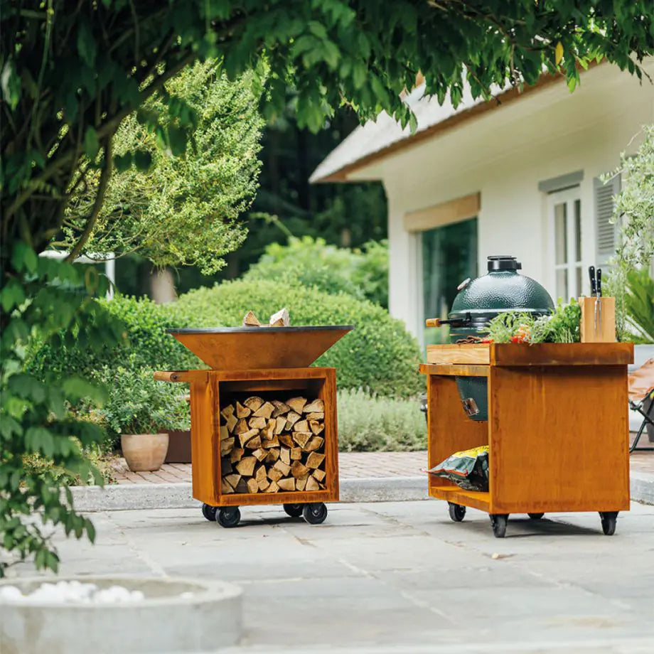 Brasero Classic Corten 100 cm PRO avec rangement