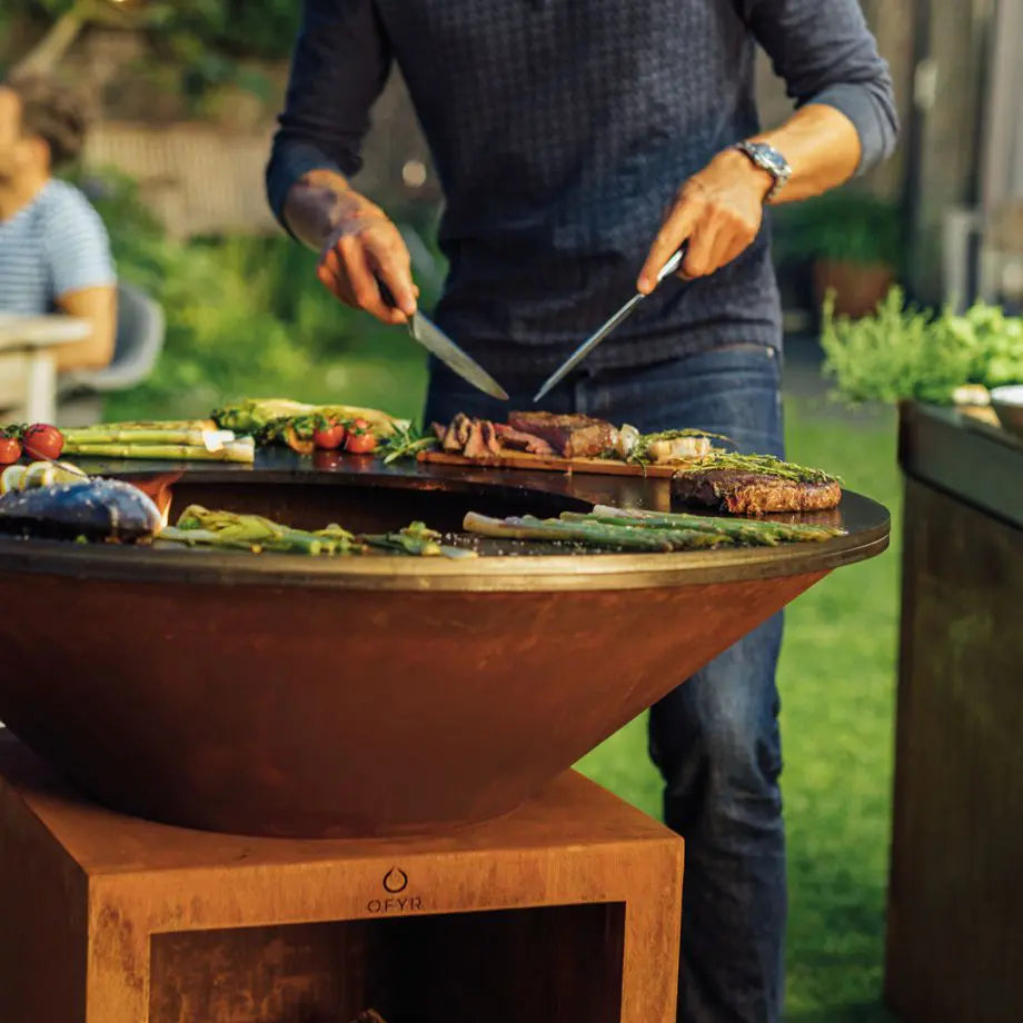 Brasero Classic Corten 100 cm avec rangement
