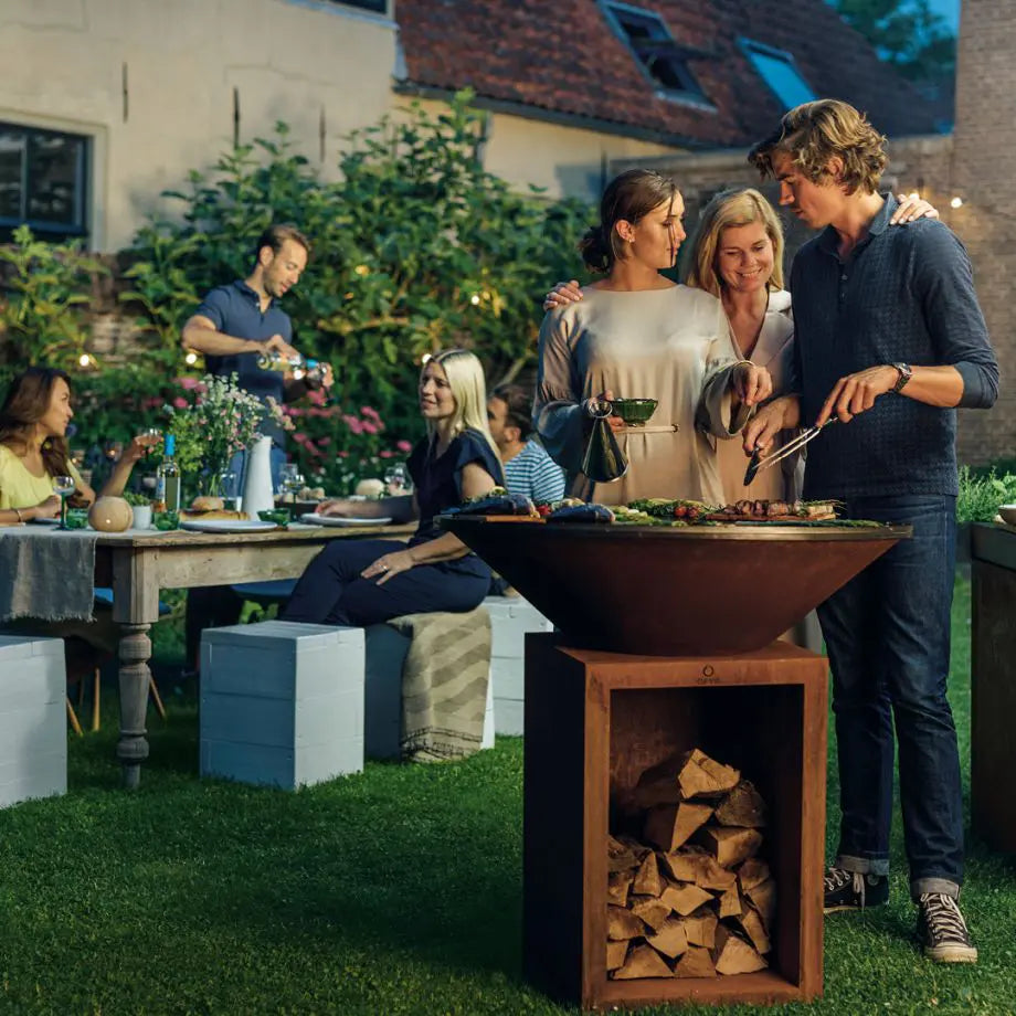 Brasero Classic Corten 100 cm avec rangement