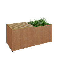 OFYR Herb Garden Bench Corten 